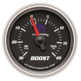 GAUGE; VAC/BOOST; 2 1/16in.; 30INHG-20PSI; MECHANICAL; BLACK; MOPAR