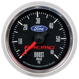 GAUGE; BOOST; 2 1/16in.; 60PSI; MECHANICAL; FORD RACING