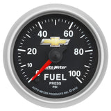 GAUGE; FUEL PRESS; 2 1/16in.; 100PSI; DIGITAL STEPPER MOTOR; CHEVY GOLD BOWTIE