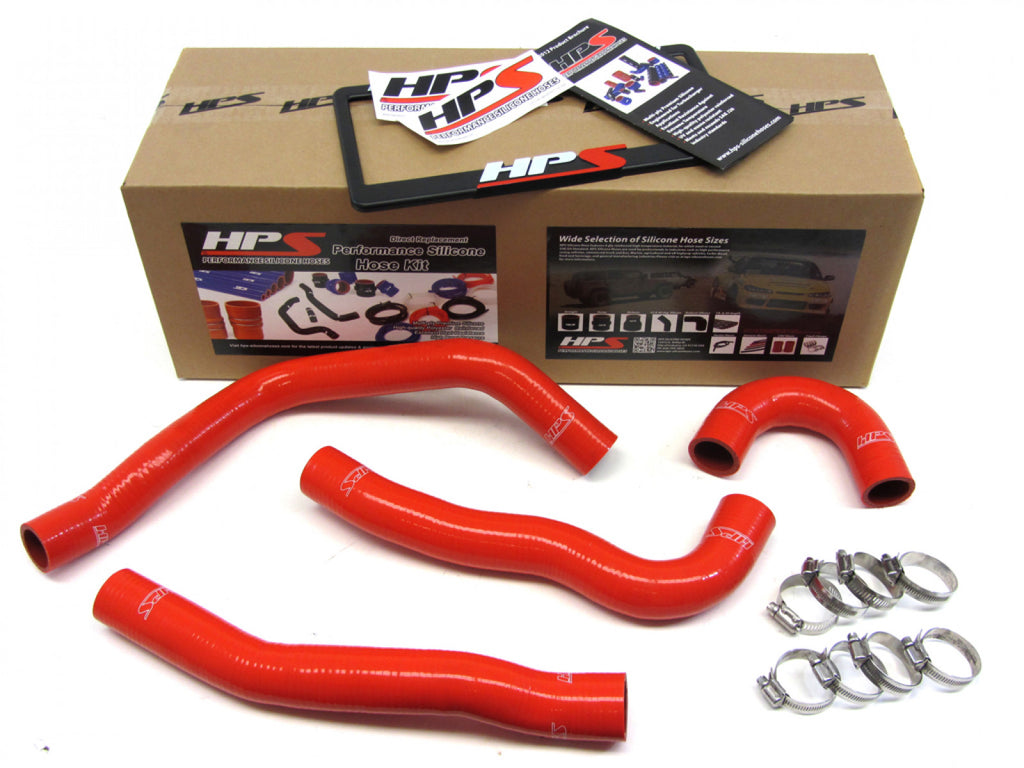 HPS Red Reinforced Silicone Radiator Hose Kit Coolant for Mitsubishi Lancer EVO 10