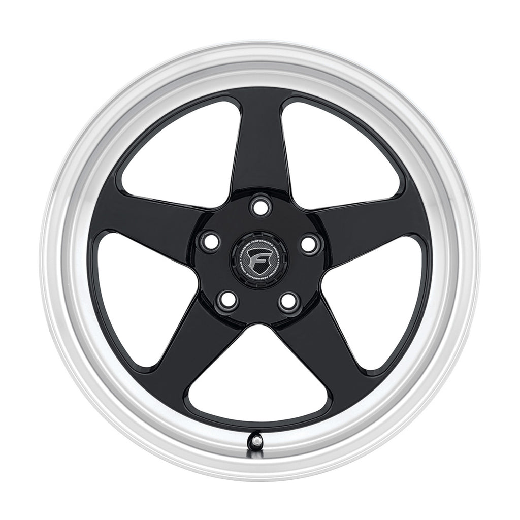 Forgestar 18x5.0 D5 Drag 5x120 ET-23 BS2.125 Gloss BLK MACH 78.1 Wheel