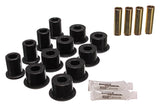 Leaf Spring Bushing Set; Black; Rear; Performance Polyurethane;