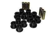 Leaf Spring Bushing Set; Black; Rear; Performance Polyurethane;