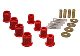 Control Arm Bushing Set; Red; Front; Performance Polyurethane;