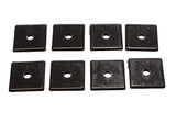 Universal Leaf Spring Pad; Black; 2 in. SQ x 7/16 in. ID x 1/4 in. H;