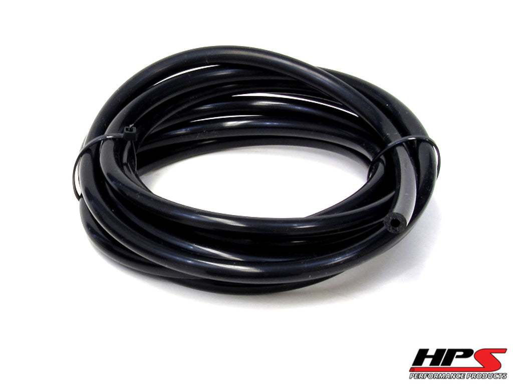 HPS 9/32" (7mm) ID Black High Temp Silicone Vacuum Hose - 25 Feet Pack