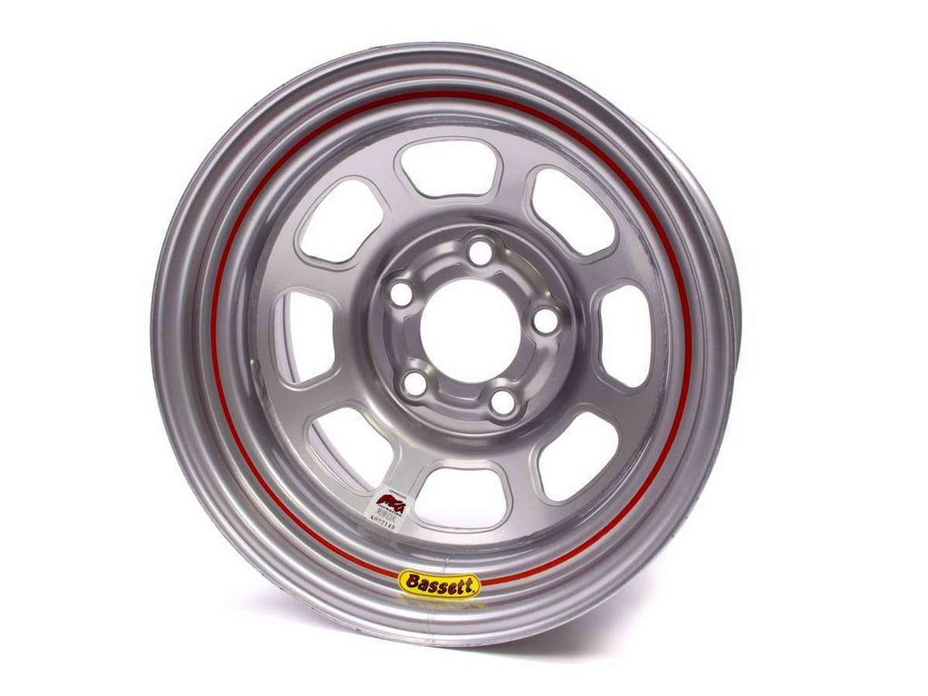 15X8 IMCA Wheel D-Hole Silver 5x5