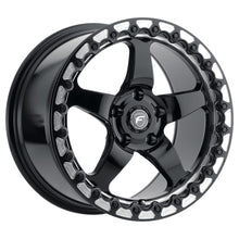 Load image into Gallery viewer, Forgestar 15x10 D5 Beadlock 5x114.3 ET50 BS7.5 Gloss BLK MACH 78.1 Wheel