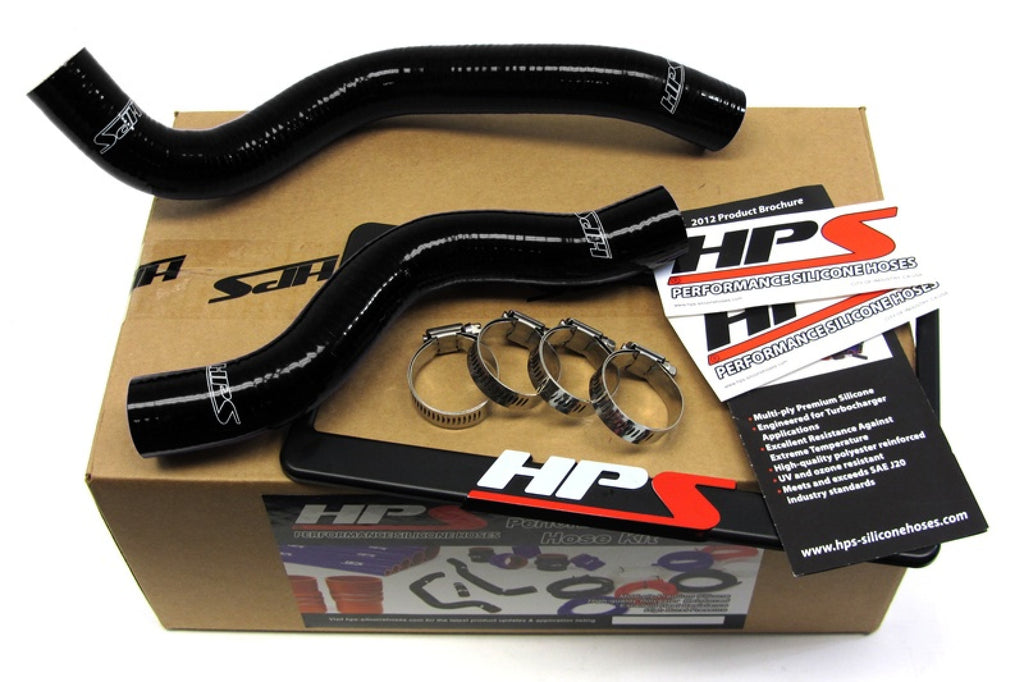 HPS Black Reinforced Silicone Radiator Hose Kit Coolant for Honda 12-15 Civic Non Si 1.8L