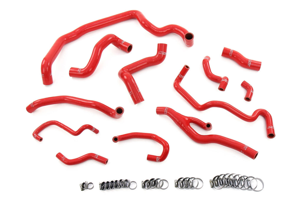 HPS Performance Mini 2007-2010 Cooper 1.6L Turbo (N14) Auto Trans Silicone Hose Kit - Red