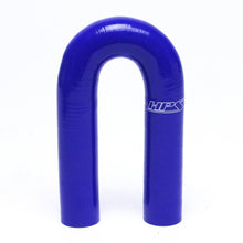 Load image into Gallery viewer, HPS 1.5&quot; ID High Temp 4-ply Reinforced Silicone 180 Degree U Bend Elbow Coupler Hose Blue (38mm ID)