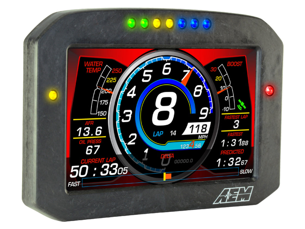 AEM CD-7 Carbon Flat Panel Digital Racing Dash Display - Logging / Non-GPS