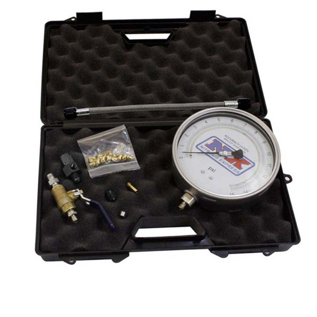 Nitrous Express Master Flo-Check Pro (6  Certified Gauge & Molded Case)