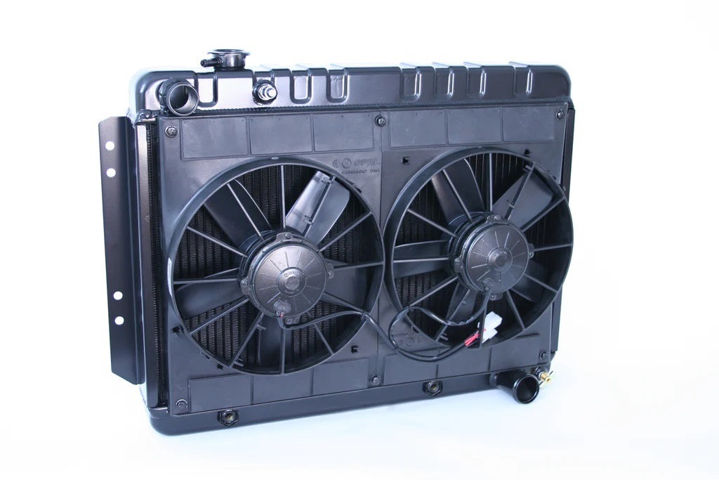 Radiator w/Fans Impala 65-70 Auto Trans Black