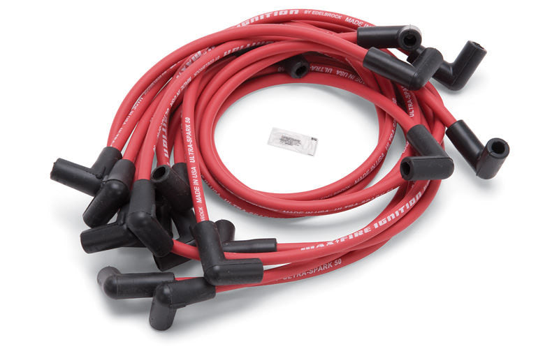 Max Fire Plug Wire Set SBC w/HEI 90 Degree Red