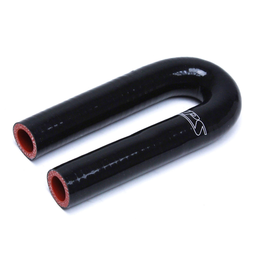 HPS 1" ID High Temp 4-ply Reinforced Silicone 180 Degree U Bend Elbow Coupler Hose Black (25mm ID)