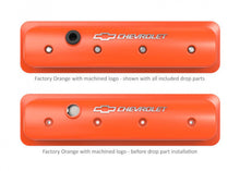 Load image into Gallery viewer, Holley GM Licensed Valve Cover - Muscle Series - SBC - Center Bolt - Factory Orange Machined