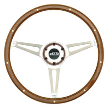 Load image into Gallery viewer, GT3 Cobra Style Wood Ste ering Wheel 14in Polish