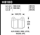 Performance Ceramic Disc Brake Pad; 0.560 Thickness;