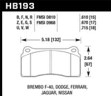 Performance Ceramic Disc Brake Pad; 0.670 Thickness;