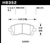 HPS Disc Brake Pad; 0.665 Thickness;