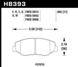 HPS Disc Brake Pad; 0.665 Thickness;