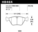 HPS Disc Brake Pad; 0.764 Thickness;