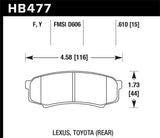 HPS Disc Brake Pad; 0.610 Thickness;