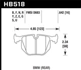 HPS Disc Brake Pad; 0.642 Thickness;