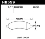 LTS Disc Brake Pad; 0.695 Thickness;