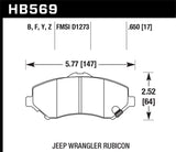 LTS Disc Brake Pad; 0.650 Thickness;