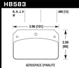 DR-97 Disc Brake Pad; 0.480 Thickness; Fits Aerospace Dynalite w/0.218 in. Hole;