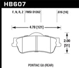 HPS Disc Brake Pad; 0.616 Thickness;