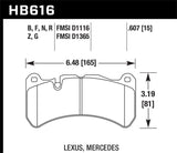 Performance Ceramic Disc Brake Pad; 0.607 Thickness;