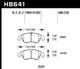 HPS Disc Brake Pad; 0.696 Thickness;