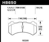 HPS Disc Brake Pad; 0.730 Thickness;