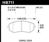 HP Plus Disc Brake Pad; 0.661 Thickness;