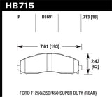 LTS Disc Brake Pad; 0.713 Thickness;