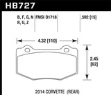 Performance Ceramic Disc Brake Pad; 0.592 Thickness;