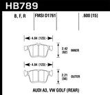 HPS 5.0 Disc Brake Pad; 0.600 Thickness;