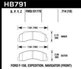 SuperDuty Disc Brake Pad; 0.714 Thickness; FMSI Plate #D1770;