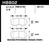 HPS 5.0 Disc Brake Pad; 0.661 Thickness;