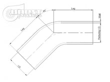 Load image into Gallery viewer, BOOST Products Silicone Reducer Elbow 45 Degrees, 2-3/4&quot;-2-3/8&quot; ID, Blue