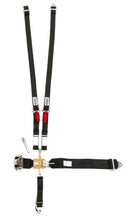 Load image into Gallery viewer, 5-Pt Harness System Hans LL USD Ratchet Adj Black