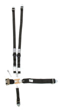 Load image into Gallery viewer, 5-Pt Harness HANS Alum. LL USD Ratchet Adj Black