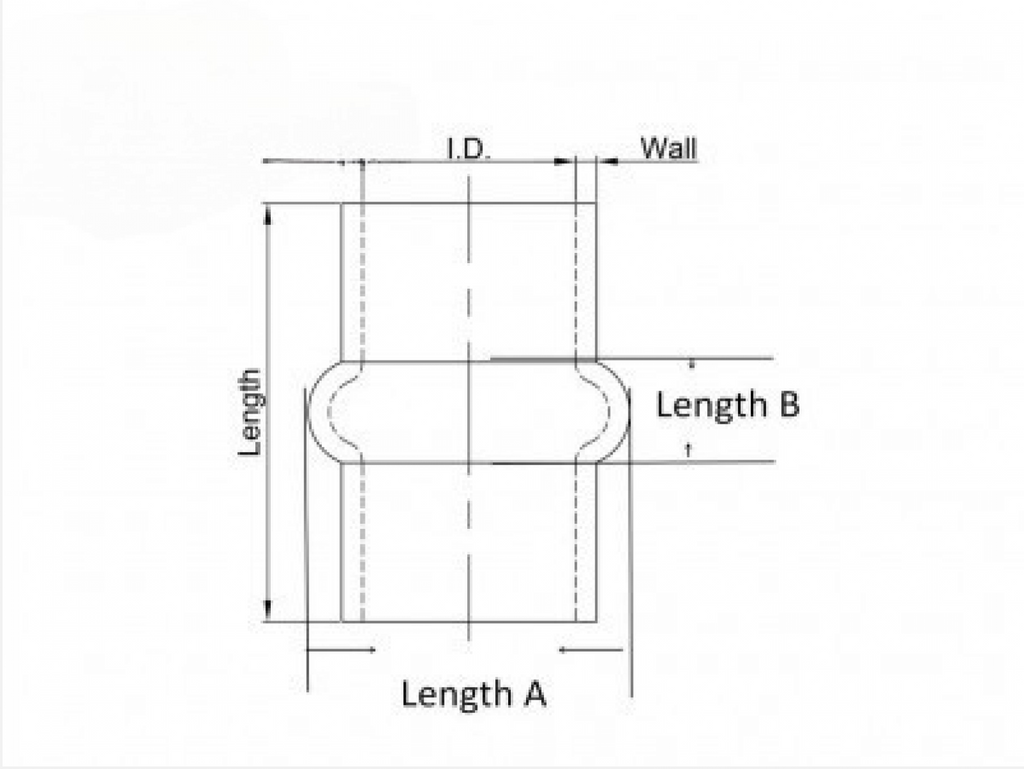 BOOST Products Silicone Coupler with single Hump, 2" ID, Black