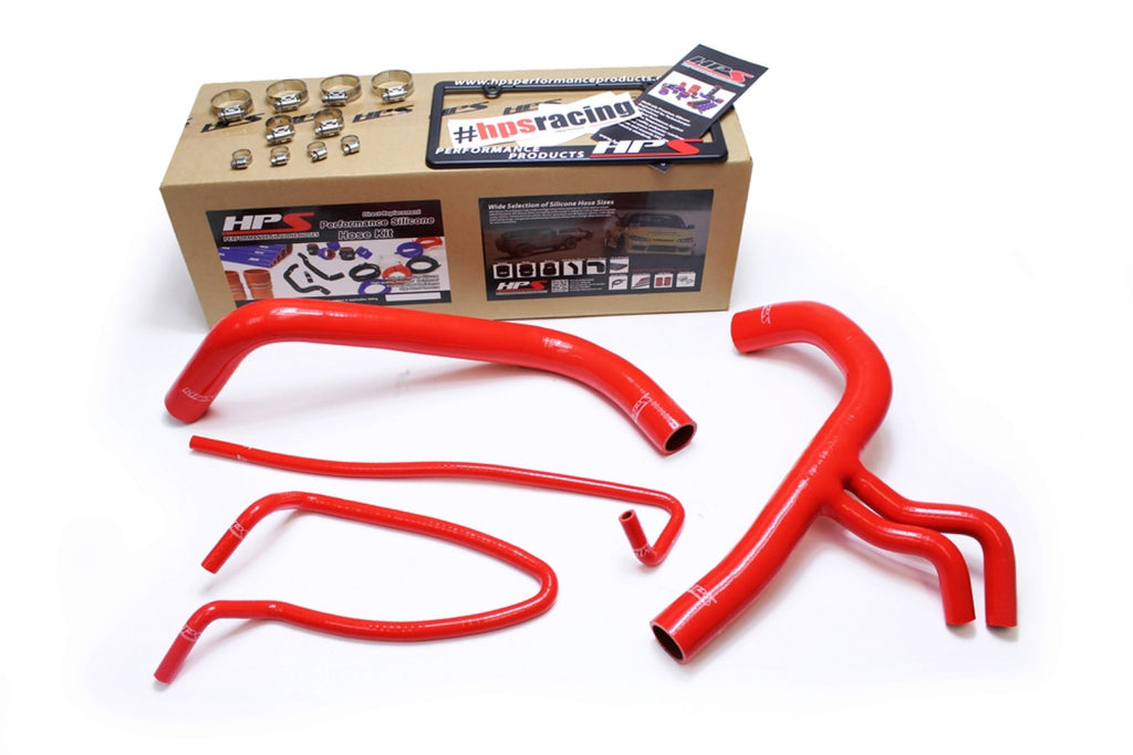 HPS Reinforced Red Silicone Radiator Hose Kit Coolant for Ford 11-14 F150 3.5L V6 Twin Turbo Ecoboost