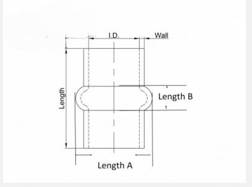 BOOST Products Silicone Coupler with single Hump, 4" ID, Black