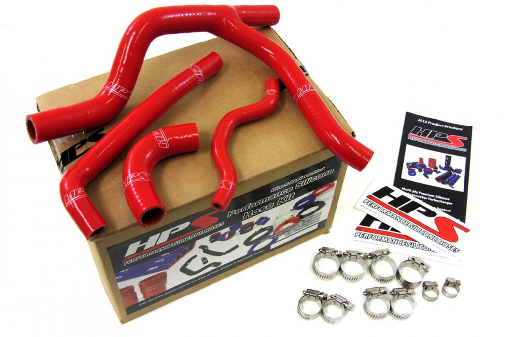 HPS Red Reinforced Silicone Radiator Hose Kit Coolant for Kawasaki 06-08 KX250F