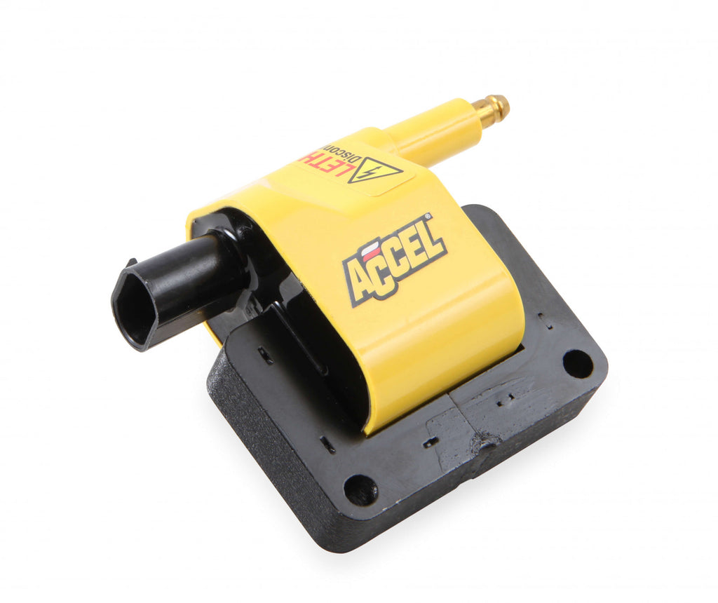 ACCEL Ignition Coil - SuperCoil - 1990-2002 Dodge / Jeep / Plymouth / Chrysler Remote - Yellow -Individual